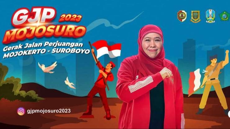 Gerak Jalan Mojosuro (Mojokerto-Suroboyo), Sabtu sampai Minggu, 4-5 November 2023. (Foto: Instagram @disporajatim)