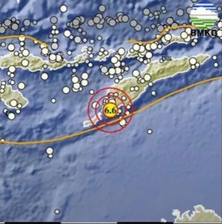 Gempa bumi mengguncang Nusa Tenggara Timur (NTT). (Foto: Instagram @infobmkg)