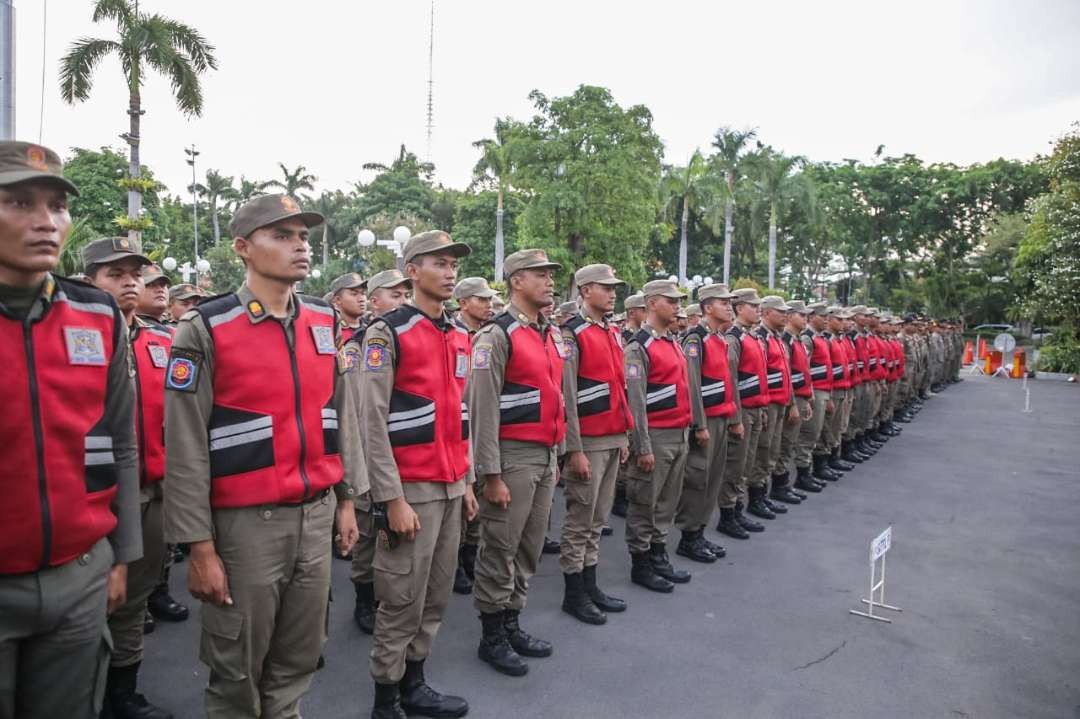 Apel Tim Asuhan Rembulan Satpol PP untuk memberantas praktik prostitusi di Surabaya. (Foto: Humas Pemkot Surabaya)