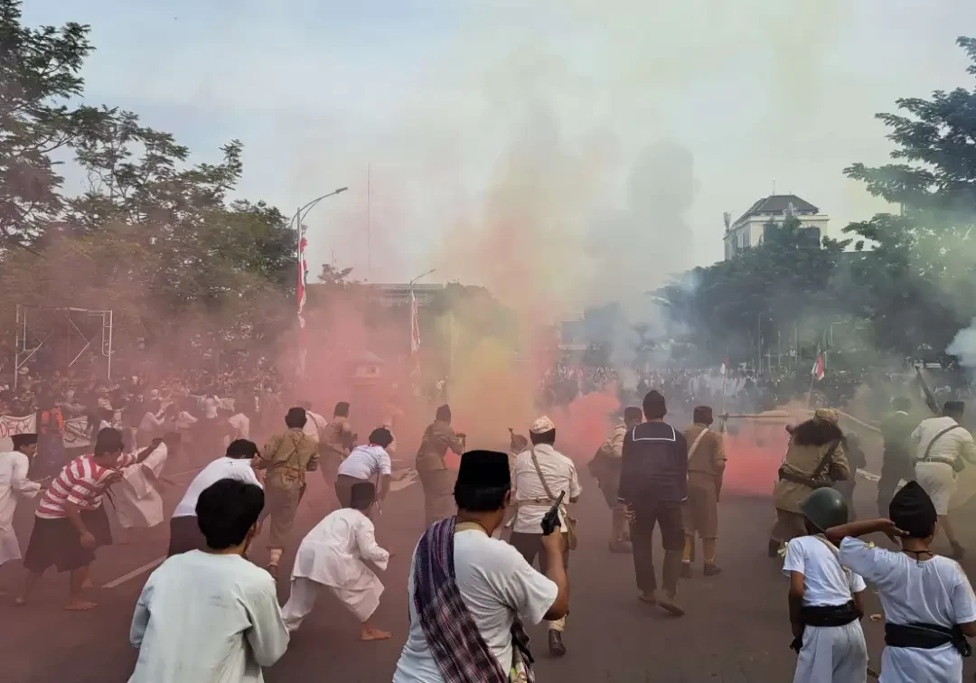 Suasana Parade Surabaya Juang yang digelar pada tahun 2022 lalu. (Foto: Pita Sari/Ngopibareng.id)