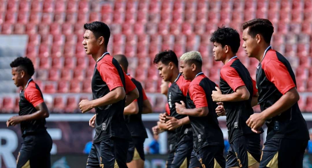 Para pemain Madura United saat menjalani latihan. (Foto: X/@MaduraUnitedFC)