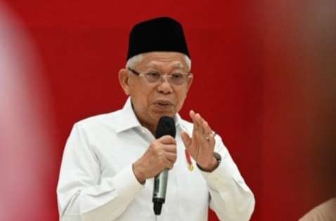 Wapres KH Ma'ruf Amin, agenda makan siang bersama tiga bacawapres ditunda lagi. (Foto: Setwapres)