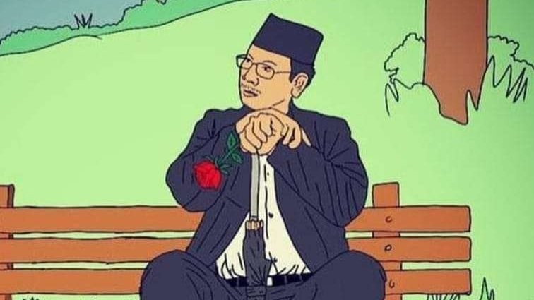 Figur ulama pesantren, ilustrasi.