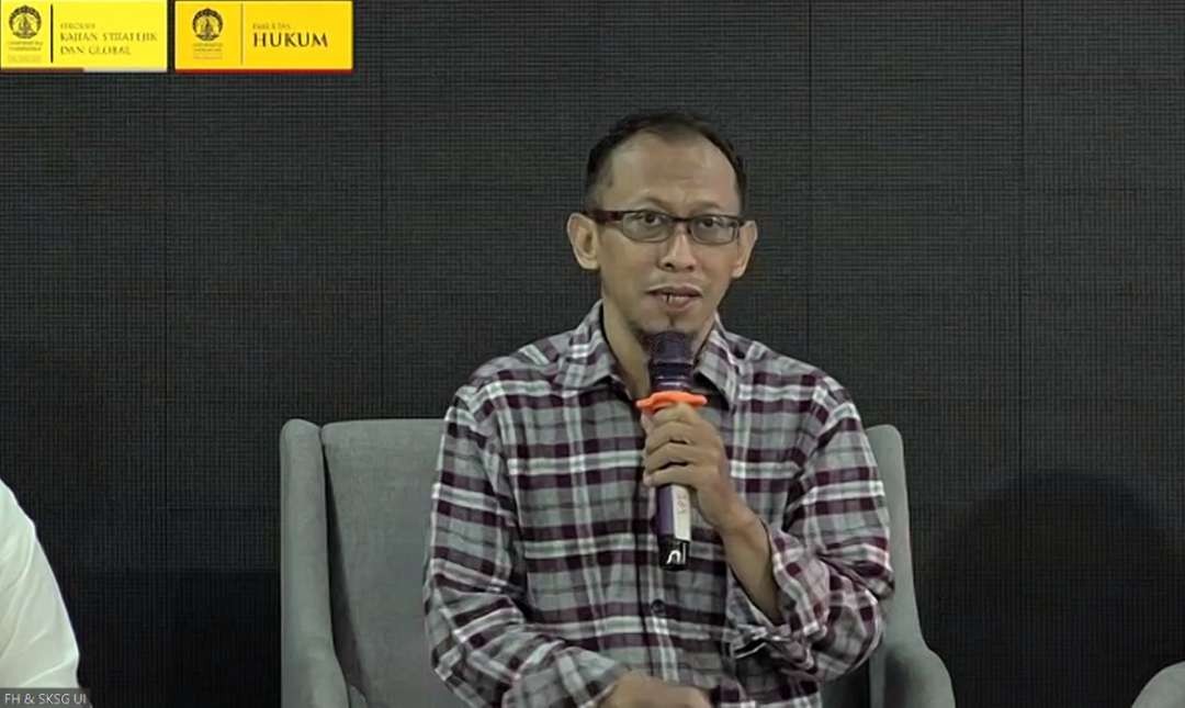 Pengamat politik sekaligus peneliti Exposit Strategic, Arif Susanto, pembicara dalam seminar bertajuk Putusan MK dalam Teori Hukum Interdisiplin. (Foto: Istimewa)