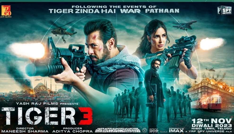 Aksi aktor Bollywood, Salman Khan di film barunya, Tiger 3. (Foto: Instagram@tiger3thefilm_)