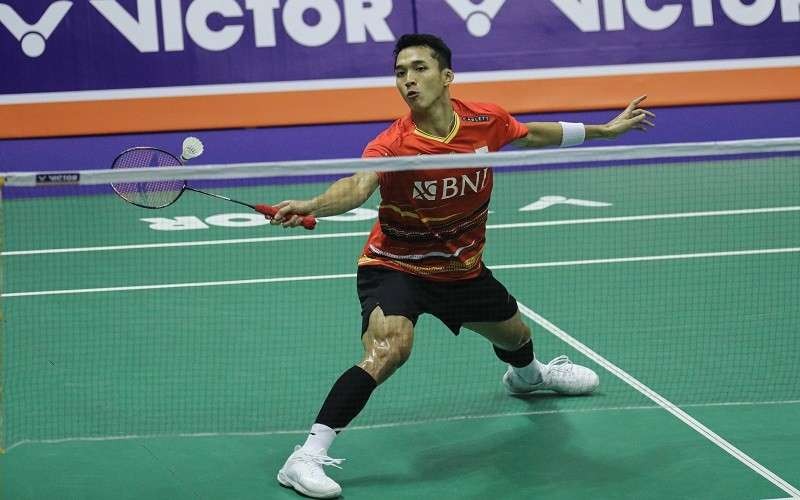 Tunggal putra Indonesia, Jonatan Christie disingkirkan jagoan Denmark Viktor Axelsen di perempat final Japan Masters 2023. (Foto: INABadminton)