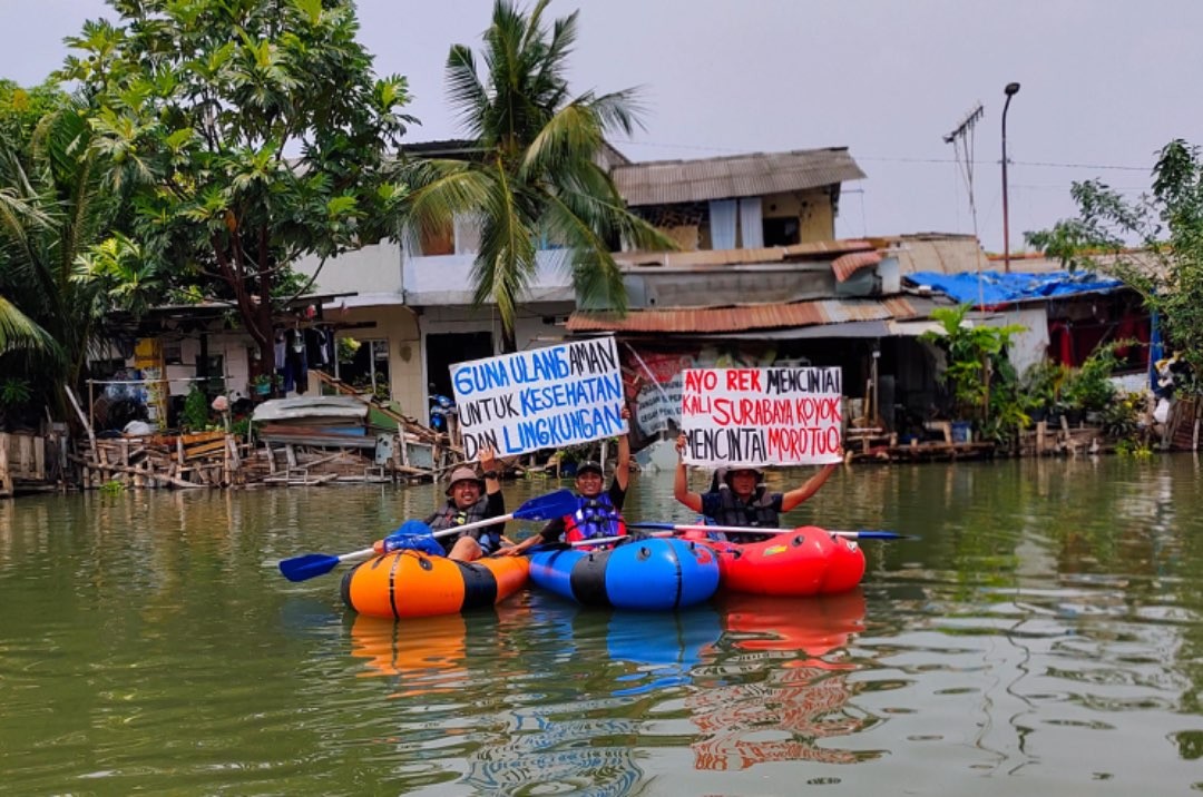 Kampanye lingkungan menjaga ekosistem Sungai Brantas oleh Badan Riset Urusan Sungai Nusantara (Foto: Badan Riset Urusan Sungai Nusantara)