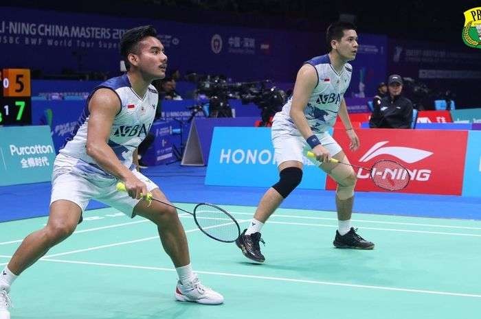 Pasangan Pramudya Kusumawardana/Yeremia Erich Yoche Yacob Rambitan berhasil lolos ke perempat final China Masters 2023. (Foto: PBSI)