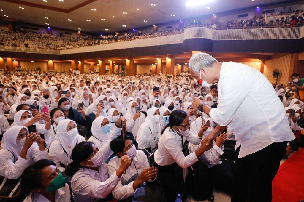 Ganjar Pranowo saat hadir di Kampus Unair Surabaya beberapa waktu lalu. (Foto: Tim Media Ganjar Pranowo)