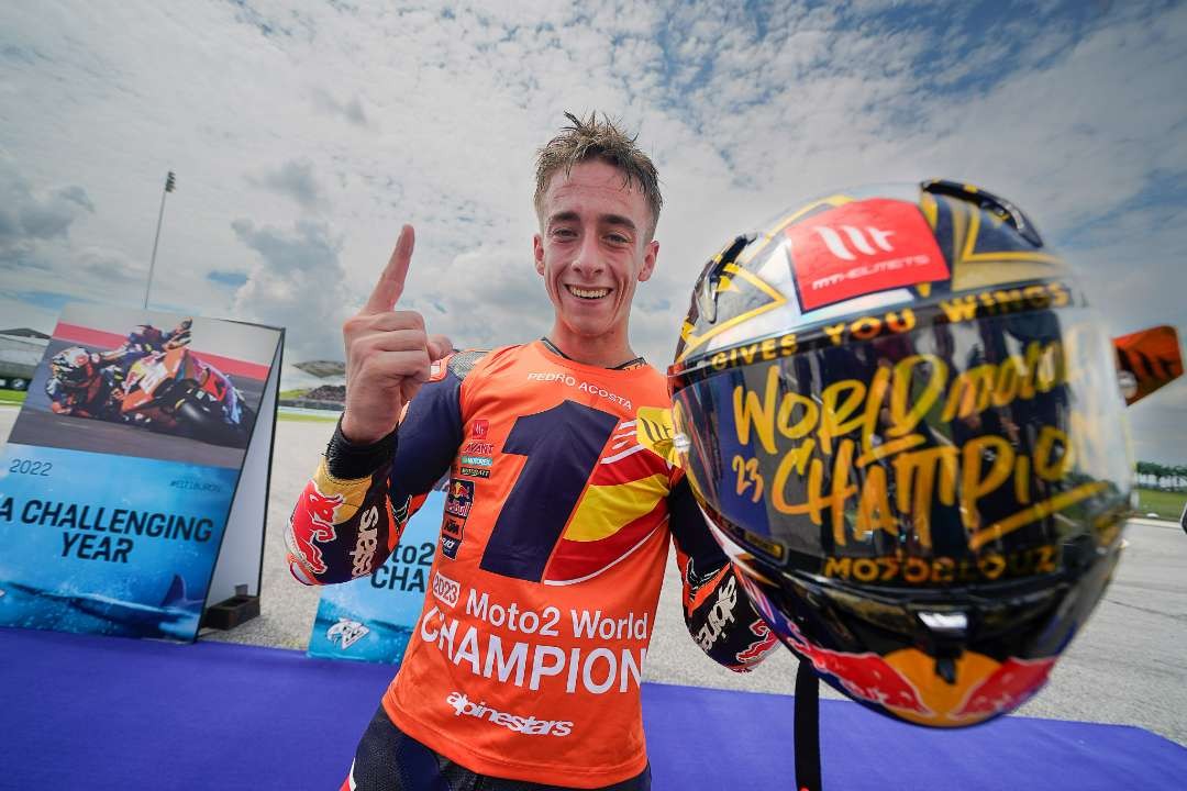 Pedro Acosta tampil luar biasa bersama Red Bull KTM Ajo di Moto2. (Foto: @_37pedroacosta)