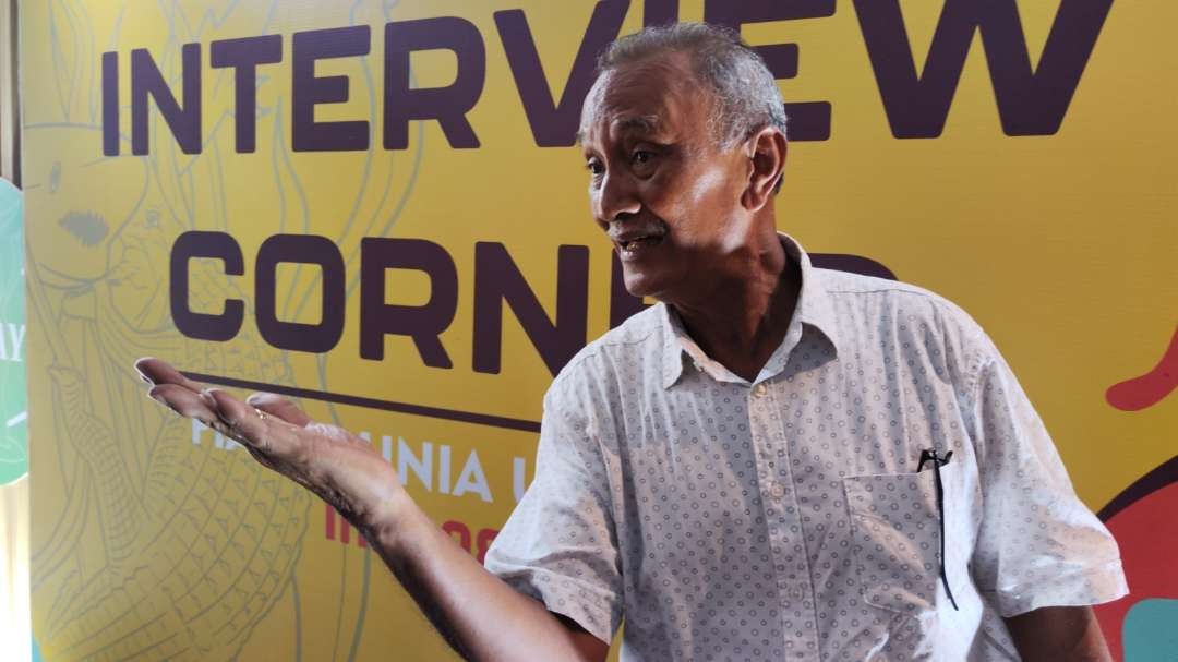 Legenda Timnas Indonesia, Ferril Raymond Hattu. (Foto: Fariz Yarbo/Ngopibareng.id)