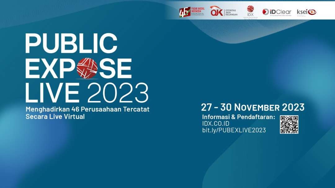 Public Expose (PUBEX) LIVE 2023 diadakan untuk memperingati 46 Tahun diaktifkannya kembali pasar modal Indonesia. (Foto: Istimewa)