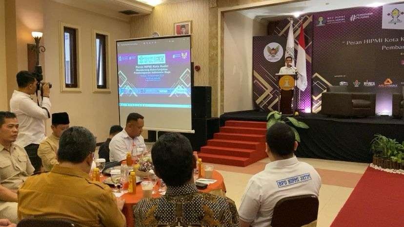 Sekota Kediri buka Raker dan Diklatcab VI BPC HIPMI Kota Kediri. (Foto: Istimewa)