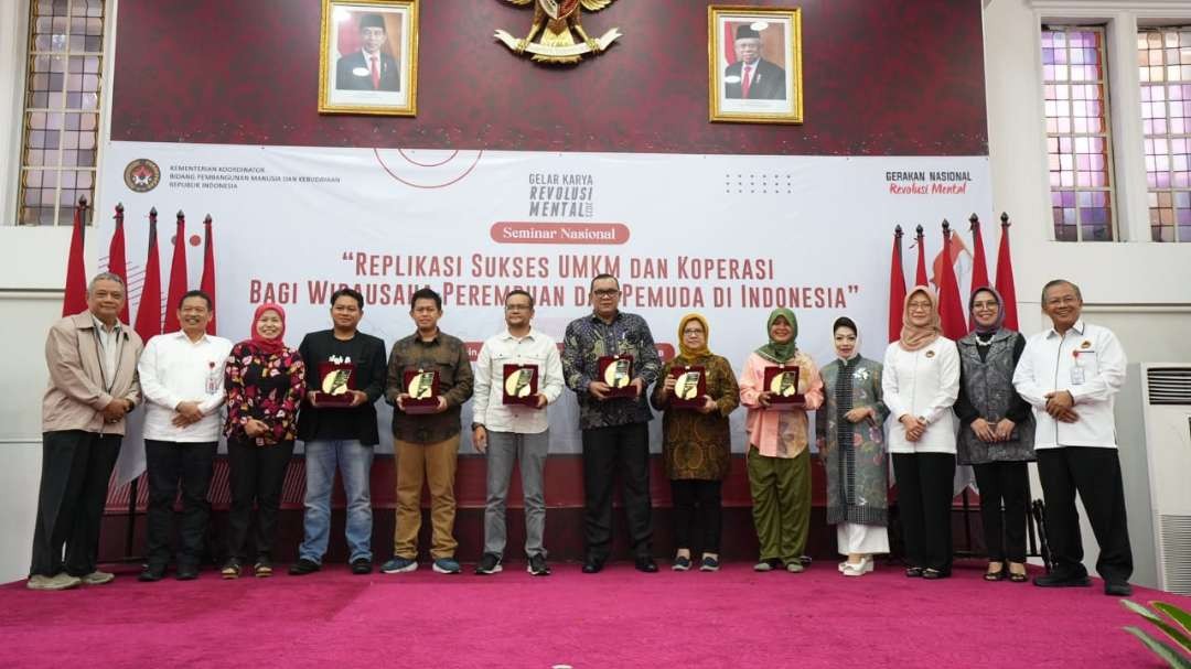 Deputi Bidang Koordinasi Revolusi Mental, Pemajuan Budaya, dan Prestasi Olahraga Kemenko PMK Didik Suhardi dalam Seminar Nasional Replikasi Sukses UMKM dan Koperasi Bagi Wirausaha Perempuan dan Pemuda Indonesia di Gedung Heritage Kemenko PMK, Senin 27 November. (Foto: istimewa)