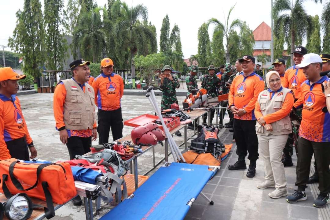 Apel Kesiapsiagaan dan Gelar Peralatan Penanggulangan Bencana di Alun-Alun Kabupaten Blora. (Foto: Ist)