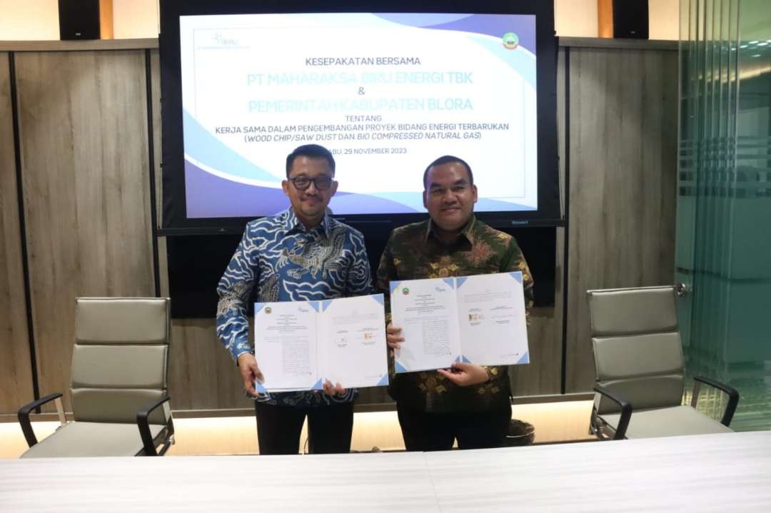 Pemkab Blora melakukan penandatanganan MoU dengan PT Maharaksa Biru Energi Tbk pada 29 November 2023 (Foto: Humas Pemkab Blora)