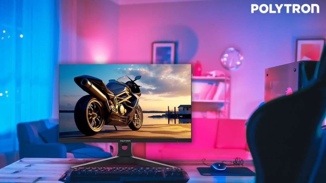 Monitor Polytron Gaming Warrior PMD 27IQ9931 ini, punya refresh rate yang tinggi yaitu di angka 165Hz. Ini penting untuk hindari efek buram dan tearing saat bermain game. (Foto: Polytron)