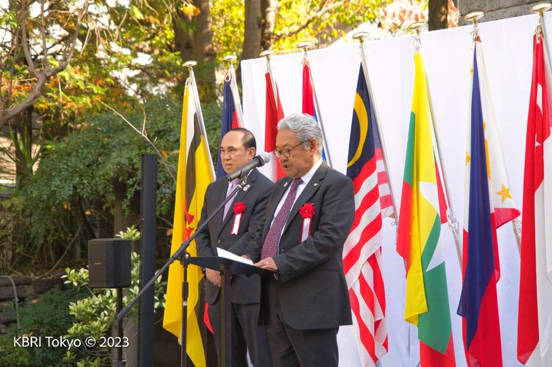 Dalam rangka merayakan 50 tahun Persahabatan dan Kerja Sama ASEAN-Jepang, ASEAN Community in Tokyo (ACT) menyelenggarakan ‘Afternoon Tea Reception’. (Foto: Dok KBRI Tokyo)