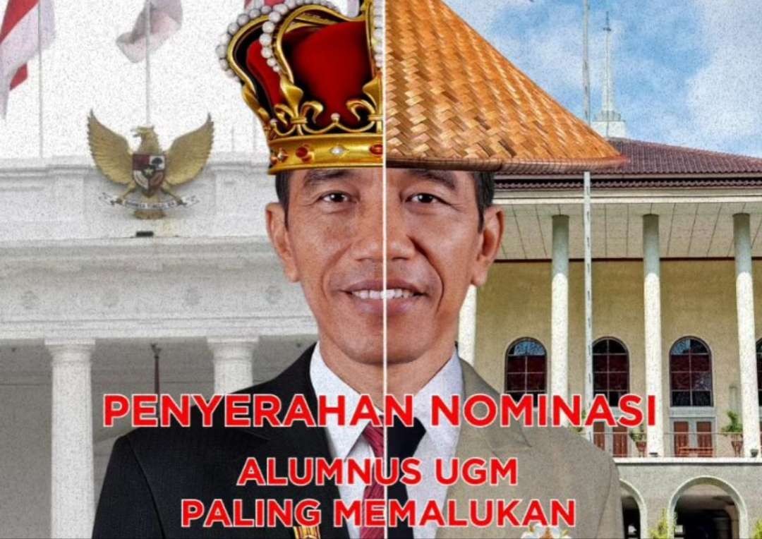 Predikat baru untuk Presiden Jokowi dari Badan Eksekutif Mahasiswa Keluarga Mahasiswa Universitas Gadjah Mada (BEM KM UGM). (Foto: Instagram @bemkm_ugm)