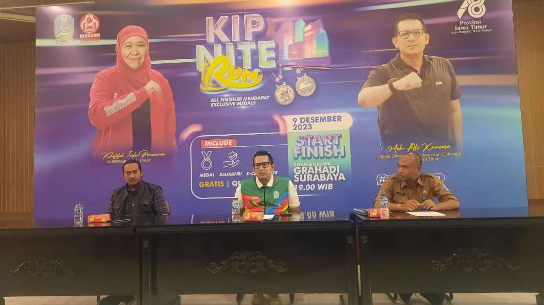 Pemprov Jatim gelar KIP Nite Run pada 9 Desember 2023. (Foto: Rizal/Ngopibareng.id)