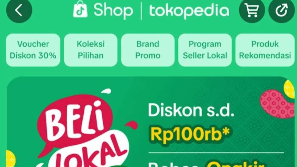 Kolaborasi TikTok Shop dan Tokopedia. (Foto: Tangkapan layar)