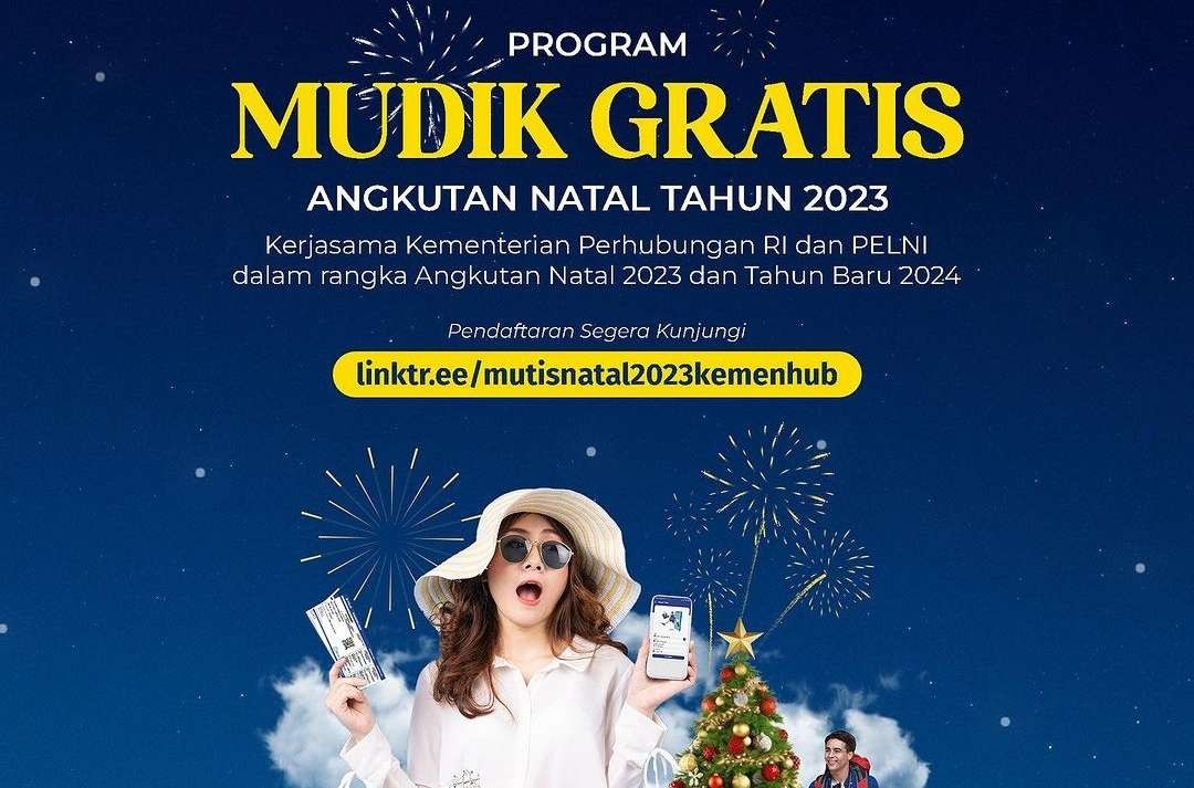 Program mudik gratis Kementerian Perhubungan (Kemenhub) dan PELNI naik kapal laut, periode libur Natal 2023 dan Tahun Baru 2024. (Foto: Instagram @pelni162)