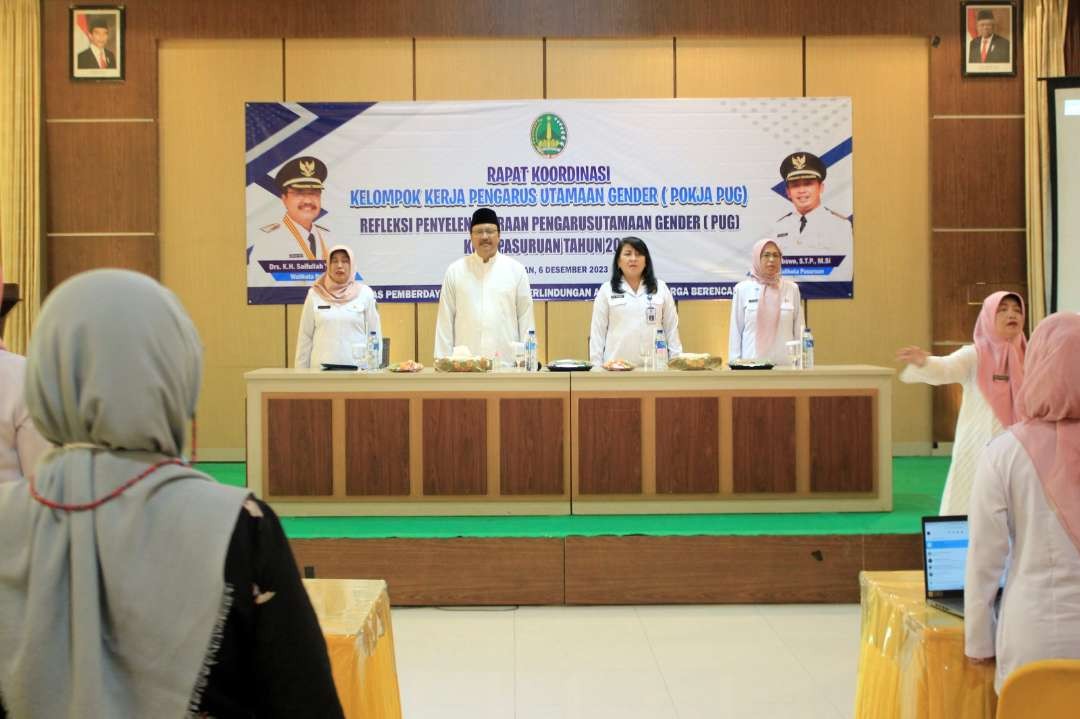 Walikota Pasuruan Saifullah Yusuf (Gus Ipul) membuka Rapat Koordinasi (Rakor)Kelompok Kerja Pengarusutamaan Gender (Pokja PUG) bertempat di RM. Kebon Pring, Rabu 6 Desember 2023. (Foto: Pemkot Pasuruan)