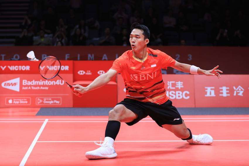 Tunggal putra Indonesia Jonatan Christie mengikuti langkah ganda putra Fajar Alfian/Muhammad Rian Ardianto ke babak semifinal BWF WTF 2023. (Foto: Dok PBSI)