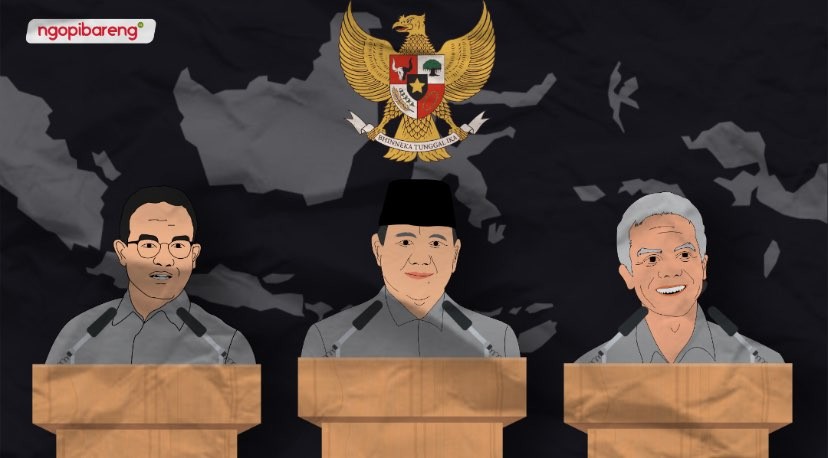 Ilustrasi debat Calon Presiden Republik Indonesia yang diselenggarakan oleh KPU (Ngopibareng.id)