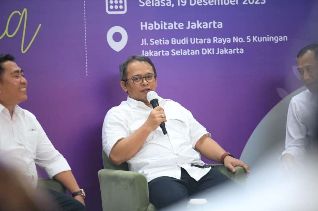 Staf Khusus Menteri Agama Bidang Media dan Komunikasi Publik, Wibowo Prasetyo membahas perayaan Hari Amal Bhakti (HAB) ke-78 oleh Kemenag, pada 3 Januari 2024. (Foto: Kemenag)