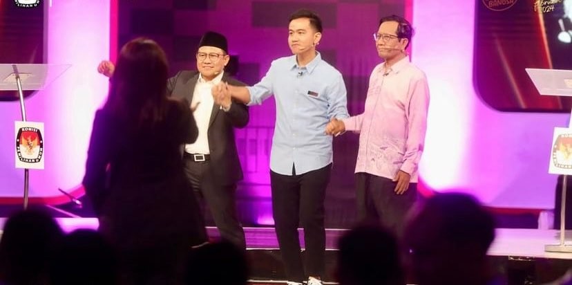 Jalannya Debat Cawapres RI: Muhaimin Iskandar, Gibran Rakabuming Raka, dan Mahfud MD. (Foto: Instagram @KPU_RI)