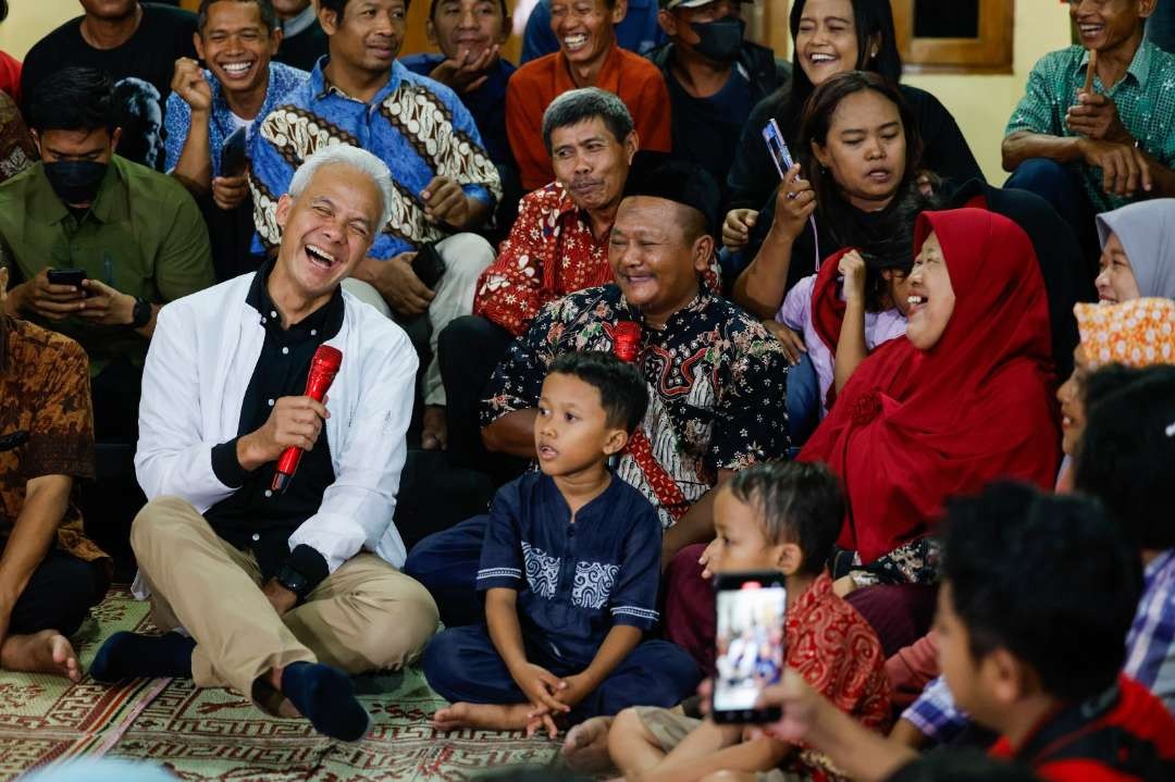 Capres Ganjar Pranowo kumpul warga Solo, Sabtu 23 Desember 2023. (Foto: Istimewa)