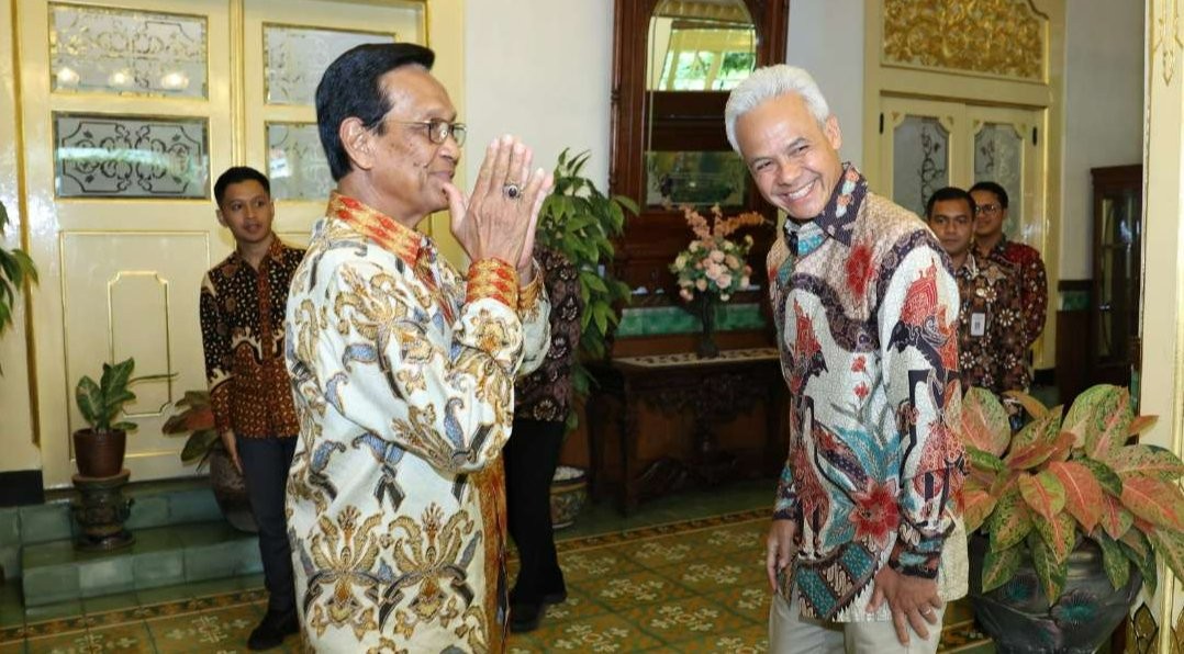 Ganjar Pranowo merupakan capres pertama yang diterima Hamengku Buwono X. (Foto: Tim Media Ganjar)