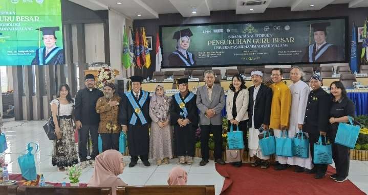 Sidang Senat Terbuka Pengukuhan Guru Besar Program Studi Sosiologi Universitas Muhammadiyah Malang, Sabtu 6 Januari 2024. (Foto: Kemenko PMK)