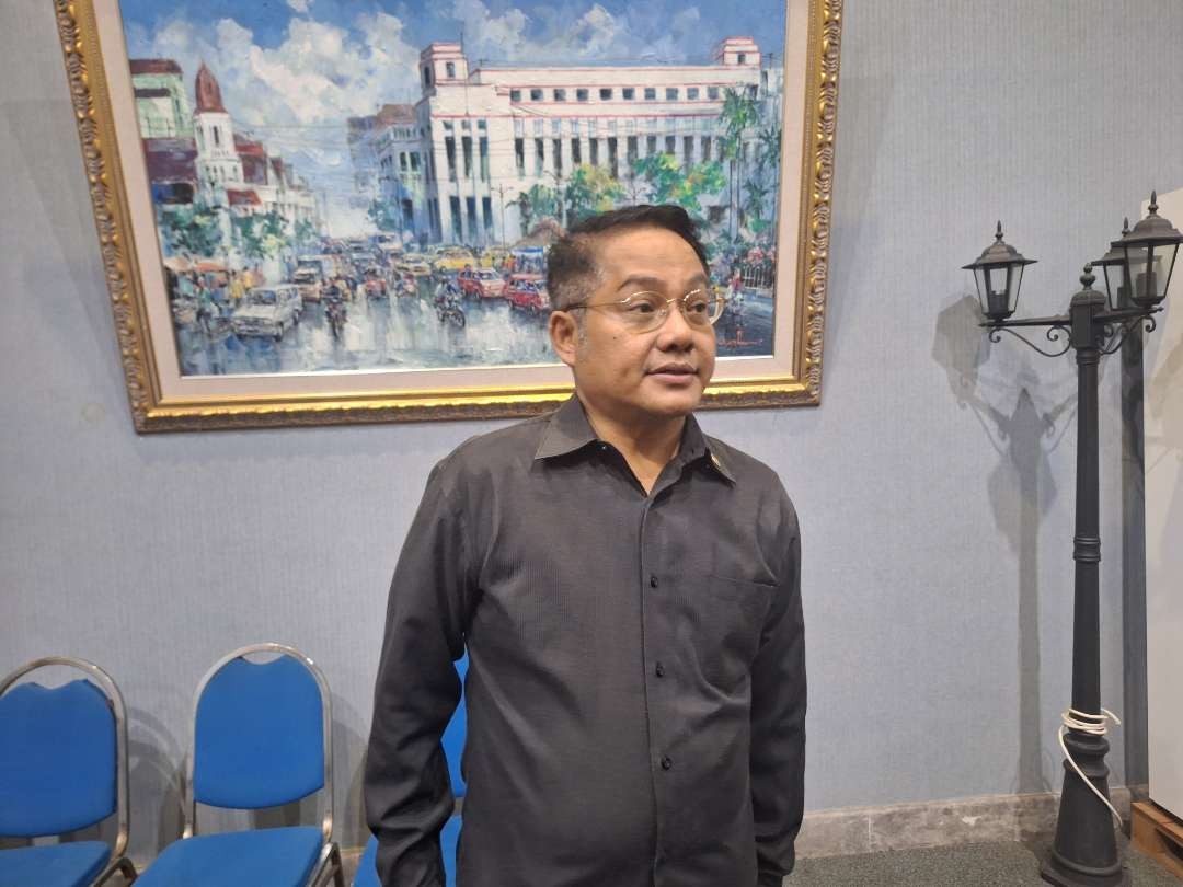 Direktorat Isu Strategis dan Narasi Politik TPD Ganjar Mahfud Jatim, Ronny H. Mustamu puji performa capres Ganjar. (Foto: Julianus Palermo/Ngopibareng.id)