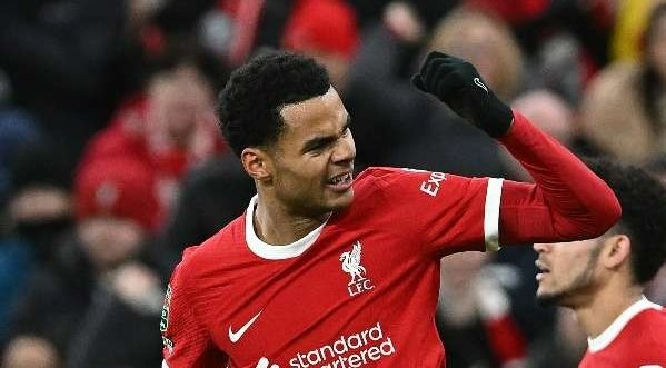 Cody Gakpo mencetak gol kemenangan Liverpool di leg pertama semifinal Piala Carabao, Kamis 11 Januari 2024