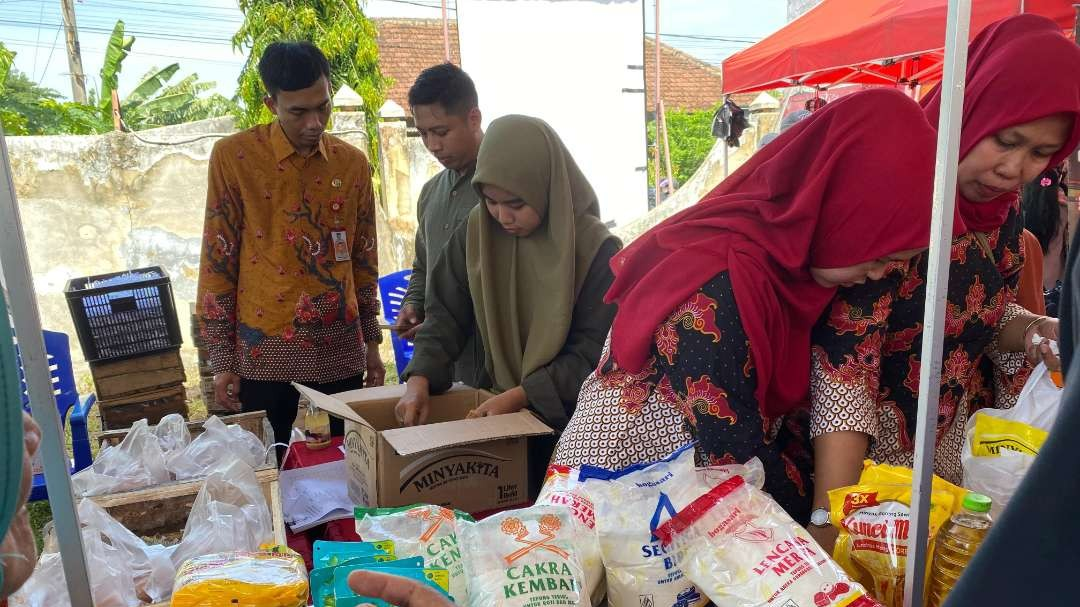 Realisasikan permintaan warga, Pemkab Kediri gelar pasar murah. (Foto: Istimewa)