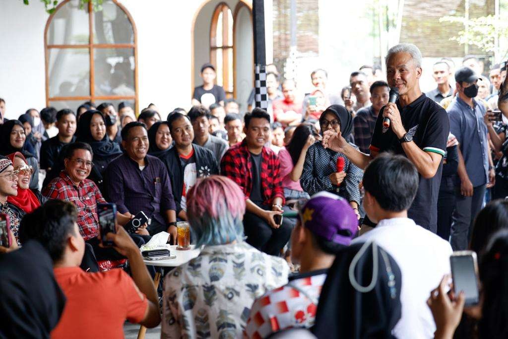 Acara Ganjar Pranowo ngobrol bareng dengan kalangan anak muda memang menarik dan selalu ada hal baru. (Foto: Istimewa)