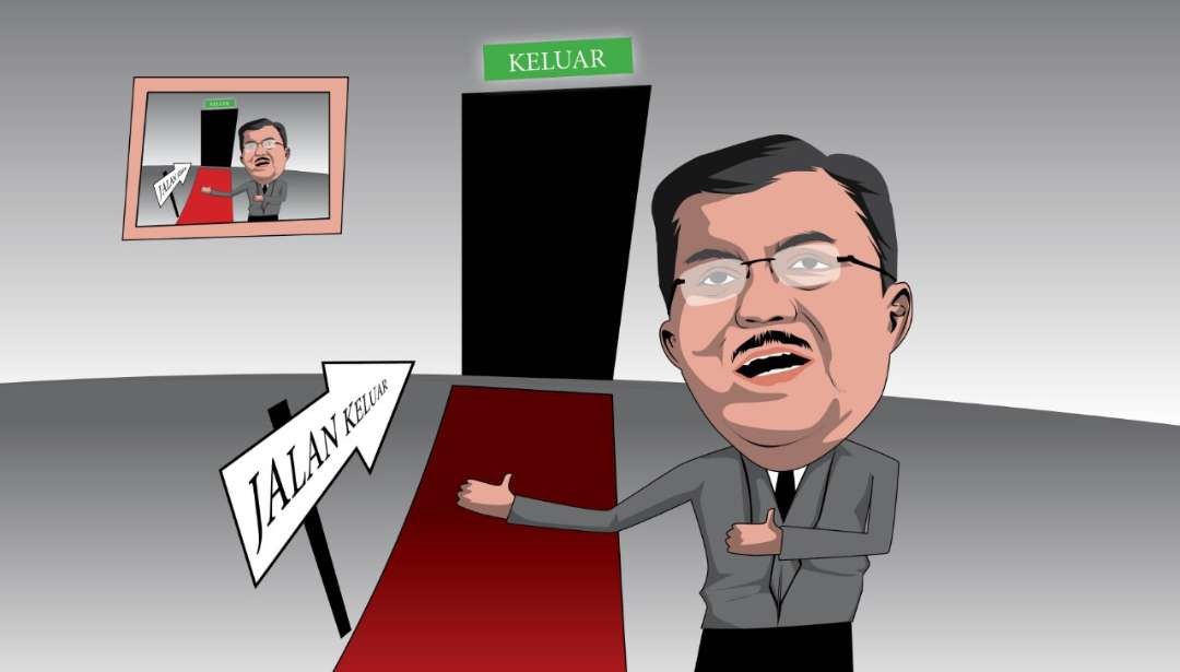 Wakil Presiden ke-10 dan ke-12 Jusuf Kalla. (Ilustrasi: ngopibareng.id)