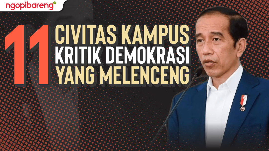 Civitas kampus kritik demokrasi yang melenceng jelang Pemilu, Rabu 14 Februari 2024. (Ilustrasi: Chandra Tri Antomo/Ngopibareng.id)