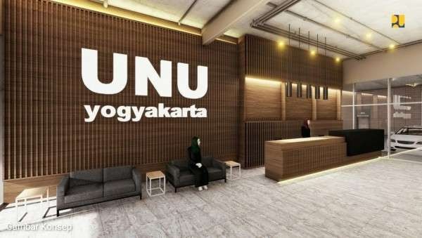 Tampak dalam salah satu bagian gedung Universitas Nahdlatul Ulama Yogyakarta. (Foto: PUPR)
