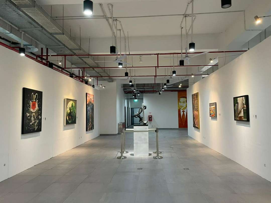 Salah satu ruang pameran di Universitas Nahdlatul Ulama Yogyakarta. (Foto: Arif Afandi)