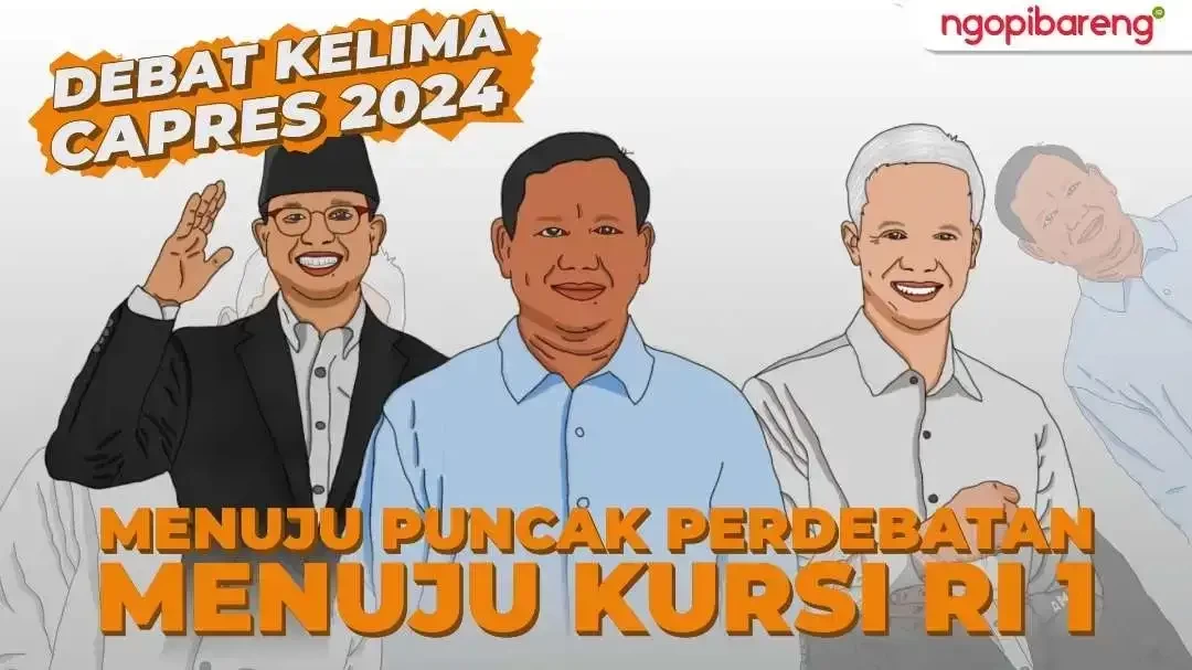 Debat kelima Capres-Cawapres 2024 yang akan menentukan pilihan masyarakat mengenai calon pemimpinnya. (Ilustrasi: Ngopibareng.id)