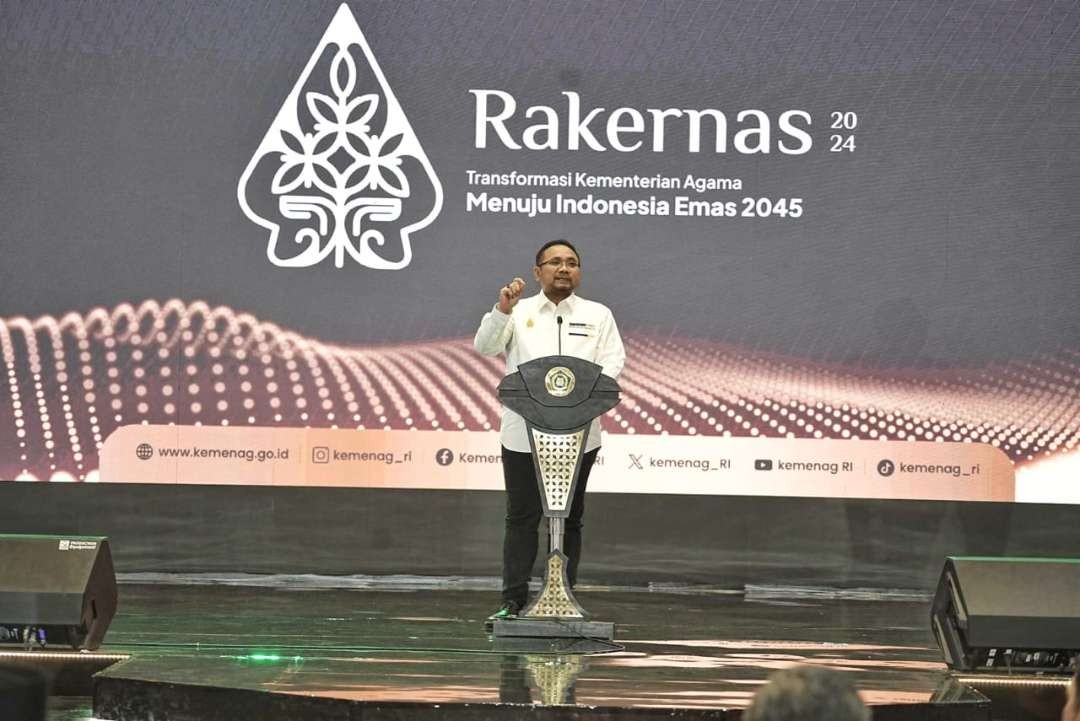 Menteri Agama Yaqut Cholil Qoumas meminta jajarannya untuk melibatkan masyarakat luas dalam pelaksanaan program pembangunan di bidang agama. (Foto: Istimewa)