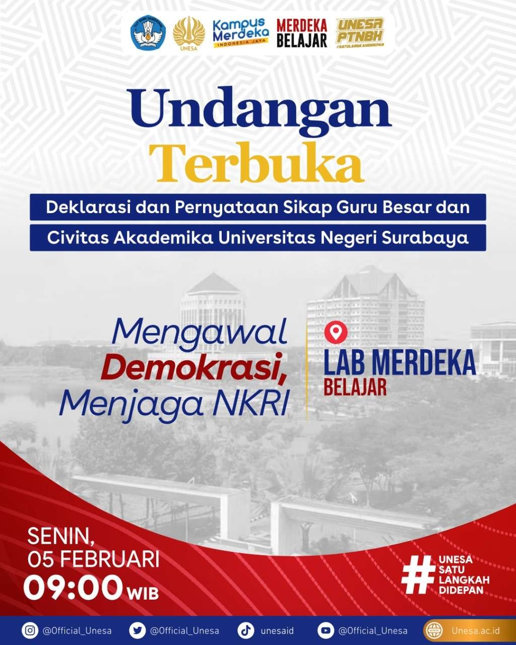 Deklarasi sekaligus pernyataan sikap guru besar dan civitas akademika "Mengawal Demokrasi, Menjaga NKRI", Senin 5 Februari 2024. (Foto: Instagram)