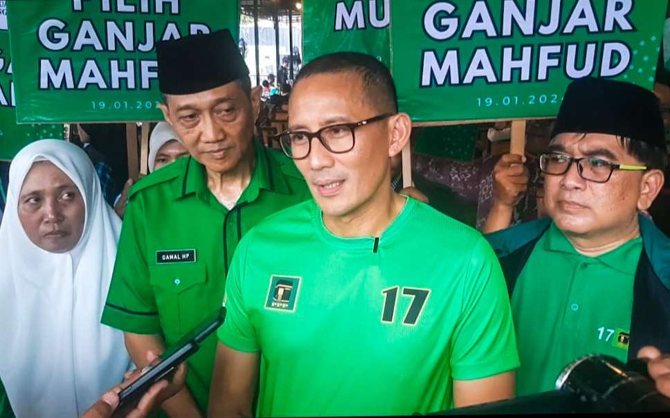 Sandiaga Uno saat kunjungi Sidoarjo (Foto : Aini/Ngopibareng.id)