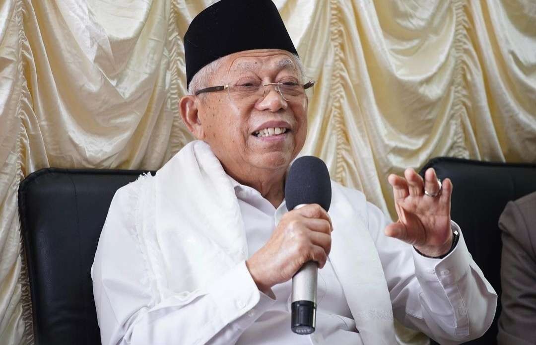 Wapres Ma'ruf Amin menyampaikan makna Isra Mi'raj kepada Muslimin. (Foto: Instagram #kyai_marufamin)