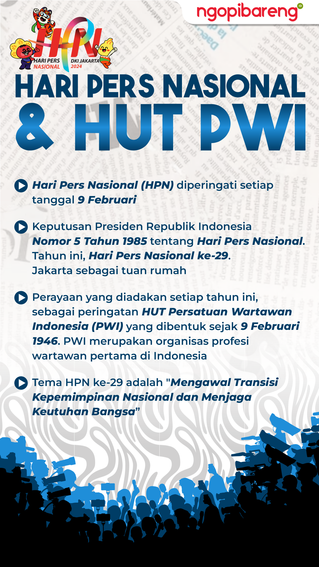 Info grafis Hari Pers Nasional dan HUT PWI. (Grafis: Chandra Tri Antomo/Ngopibareng.id)