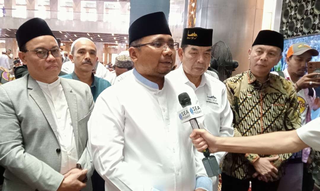 Menteri Agama Yawut Cholil Qoumas di Masjid Istiqlal ( foto;  Asmanu Sudharso/Ngopibareng.id)