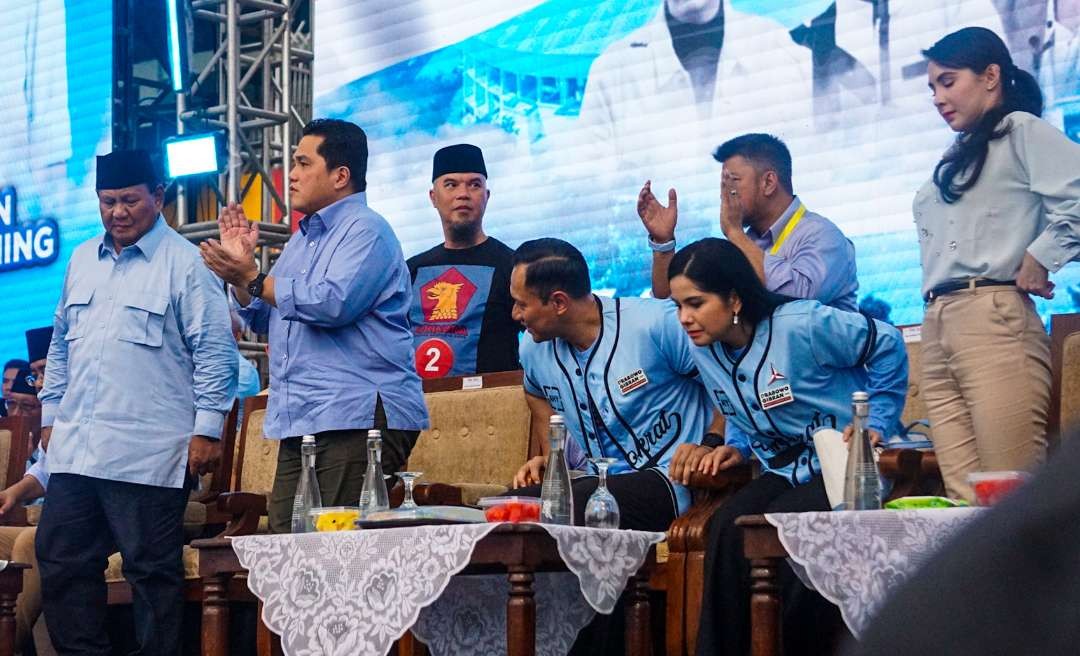 Kampanye Prabowo di Sidoarjo dihadiri tokoh nasional. (Foto: Aini/Ngopibareng.id)
